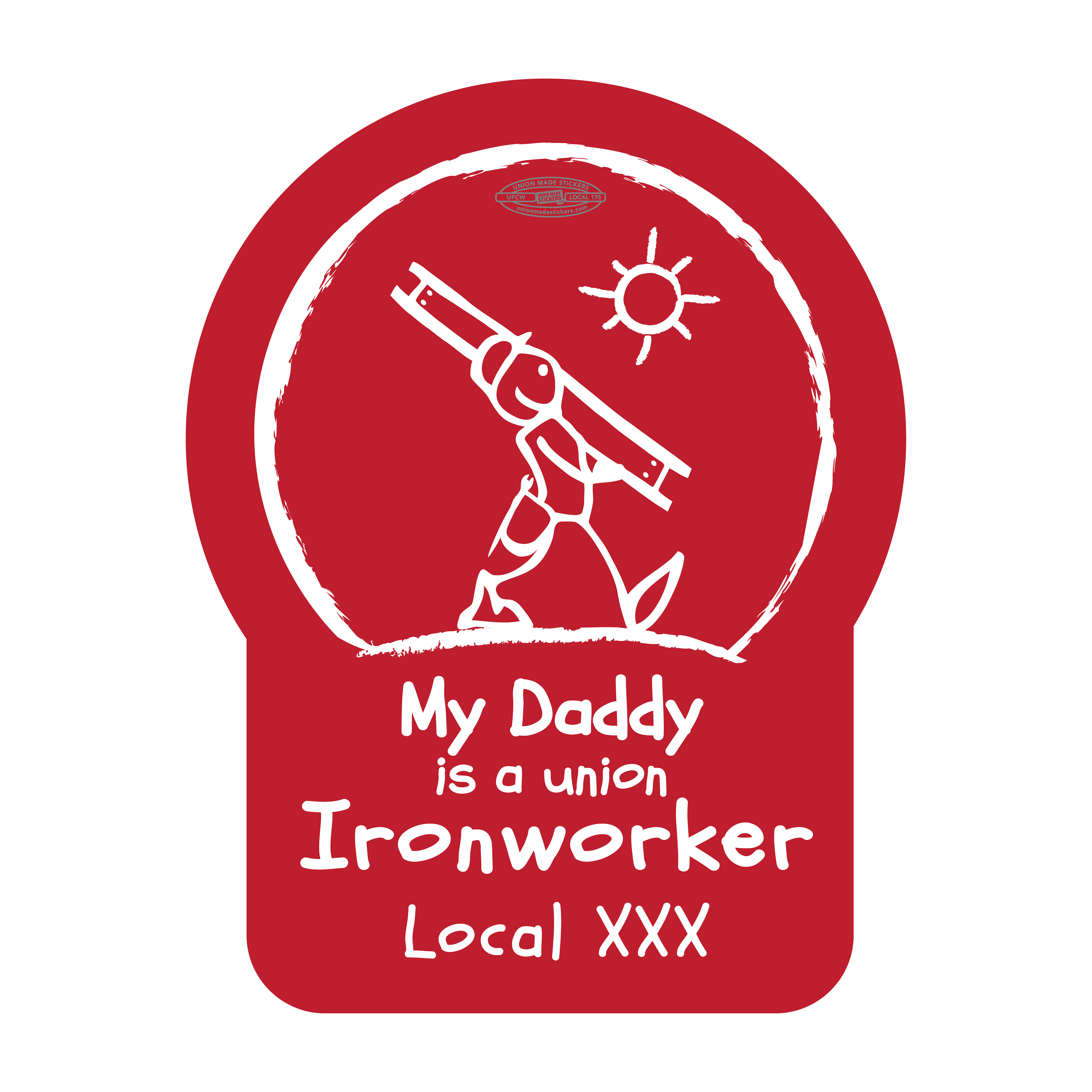 My Daddy - Red – Union Made Stickers