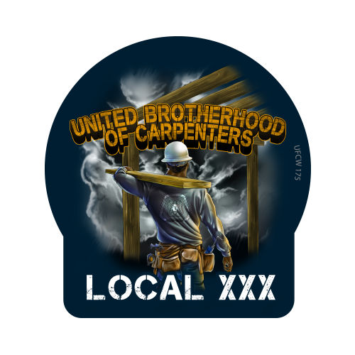 Carpenter Label Custom Union Made Stickers