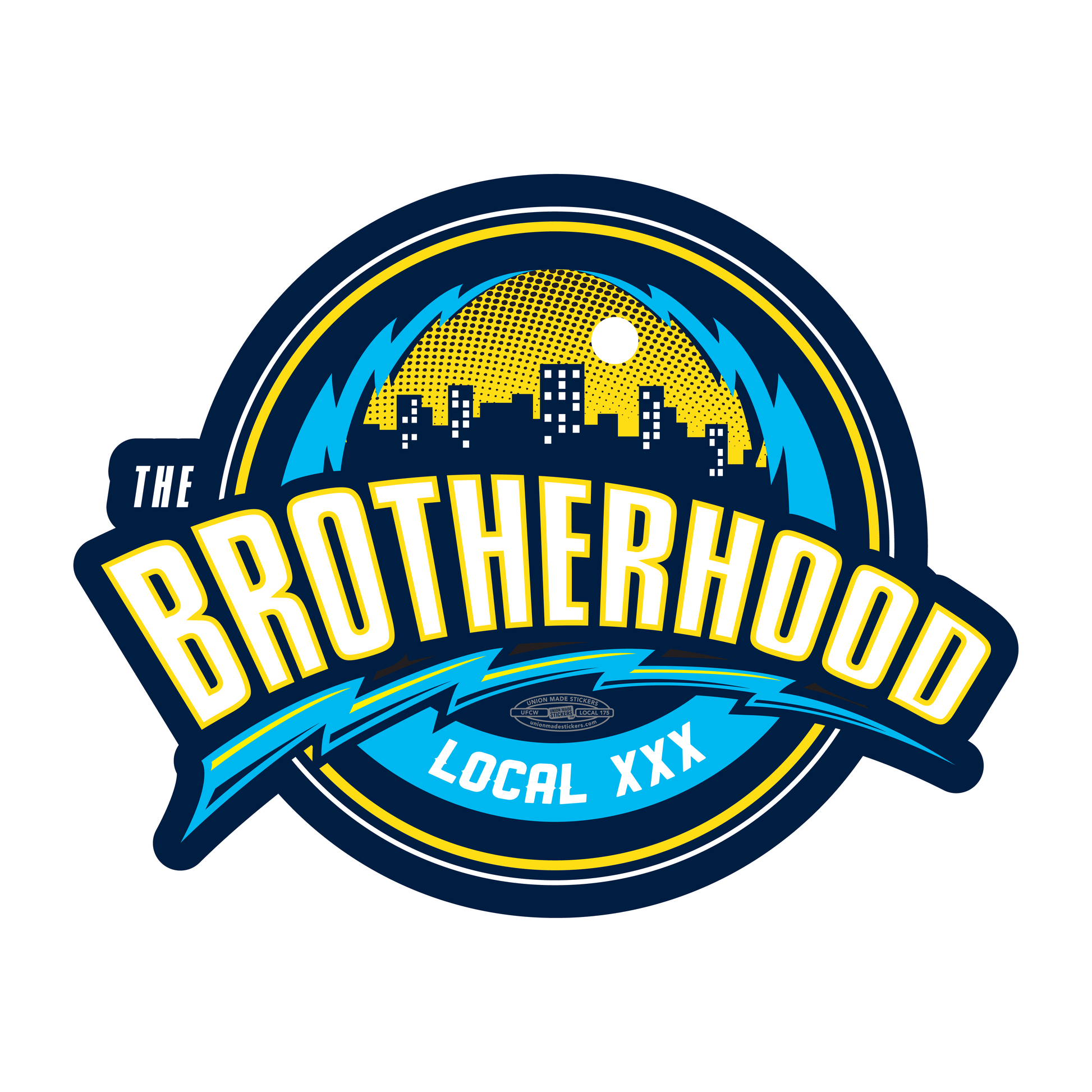 Brotherhood Blue Union Made Stickers Brotherhood blue union made stickers