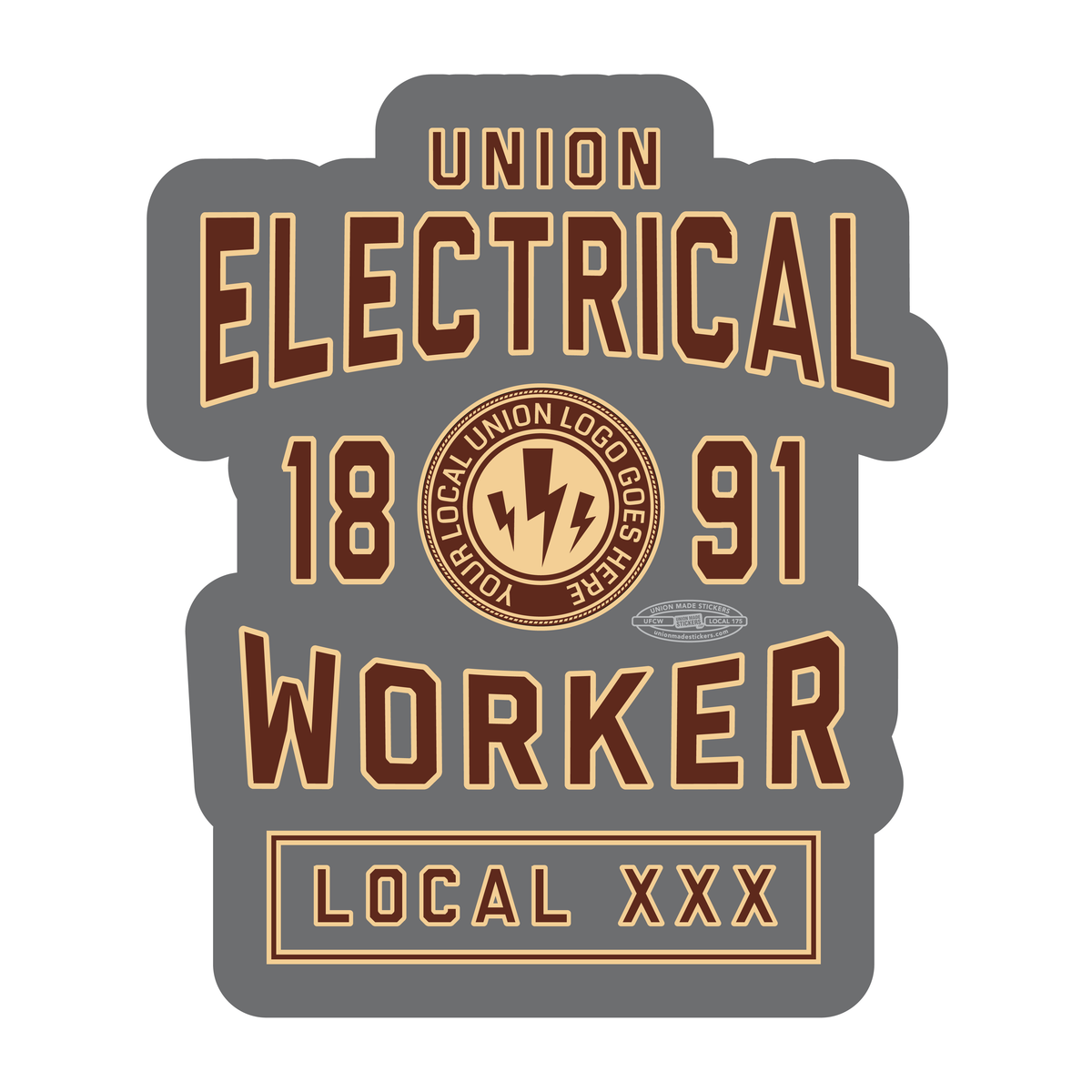 Collgiate Loop Sticker Collegiate – Union Made Stickers