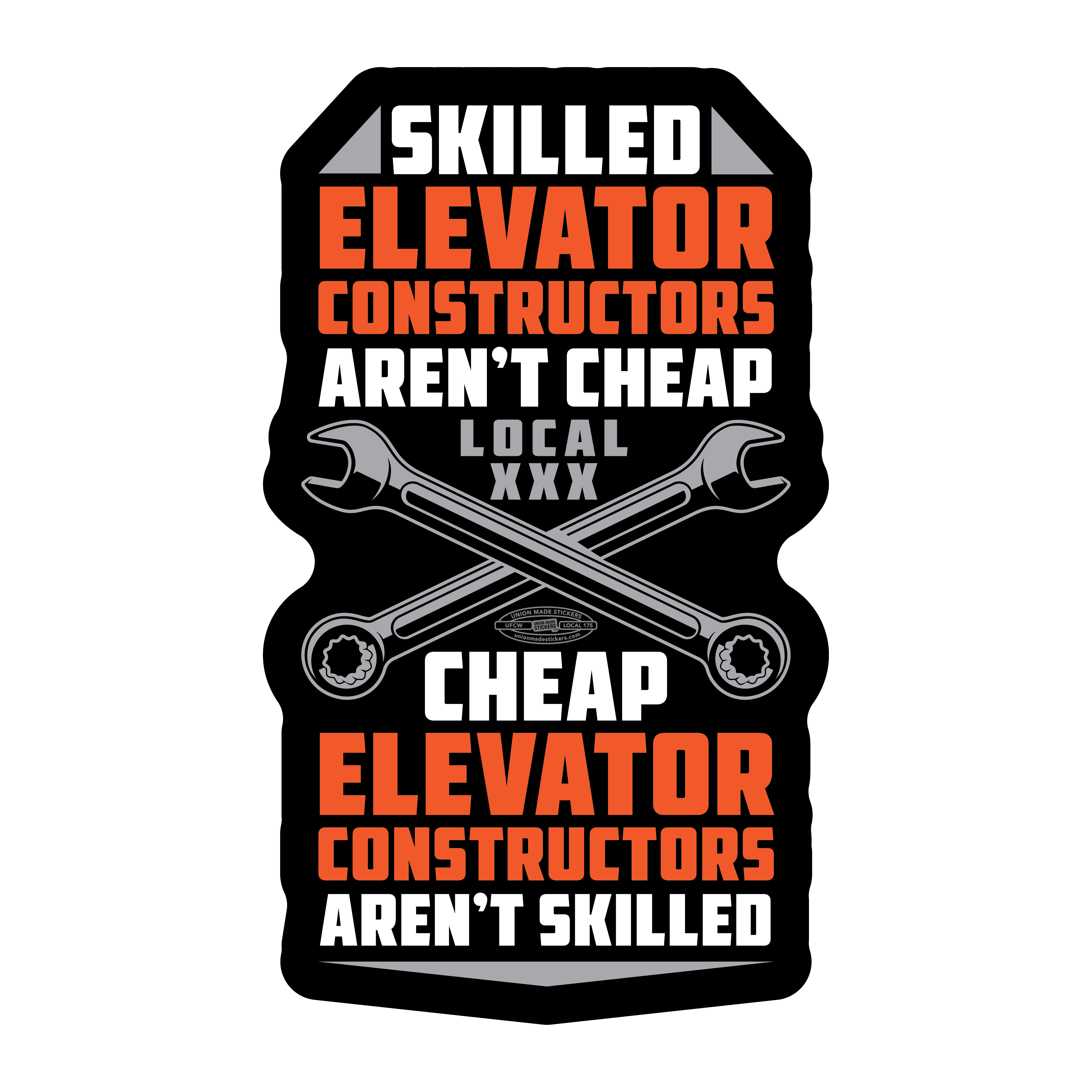 Custom Elevator Constructor Stickers – Union Made Stickers