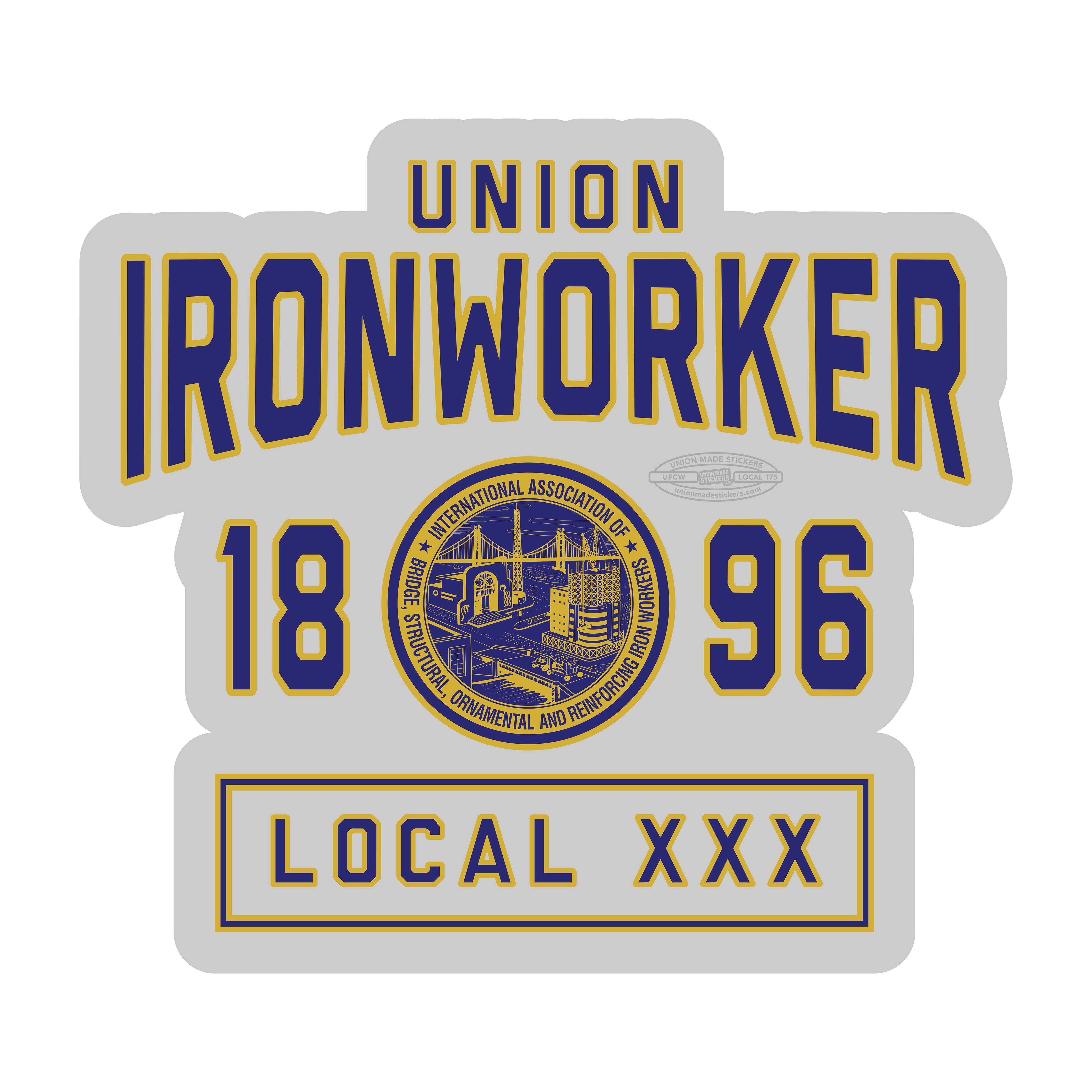 Collgiate Loop Sticker Collegiate – Union Made Stickers