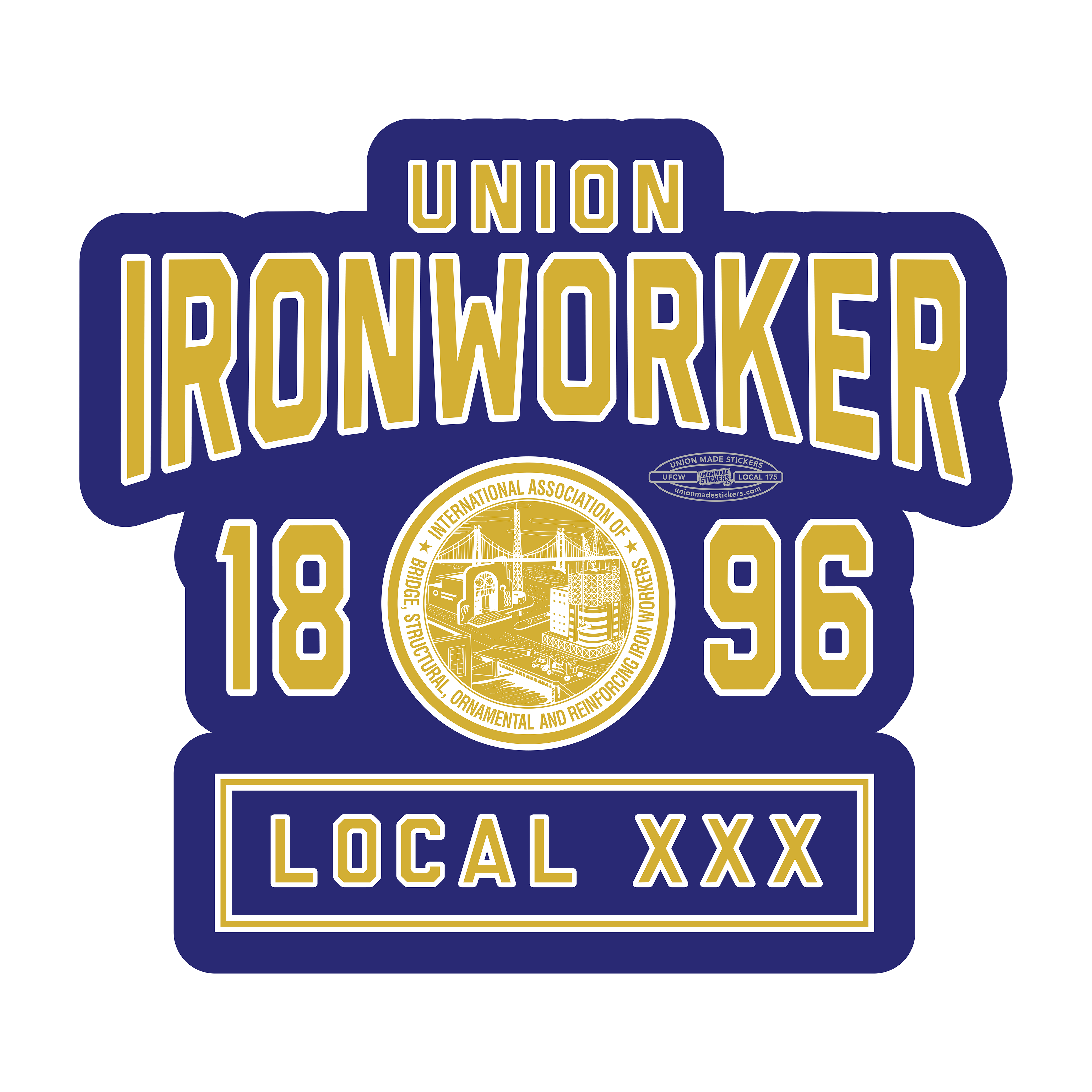 Collgiate Loop Sticker Collegiate – Union Made Stickers