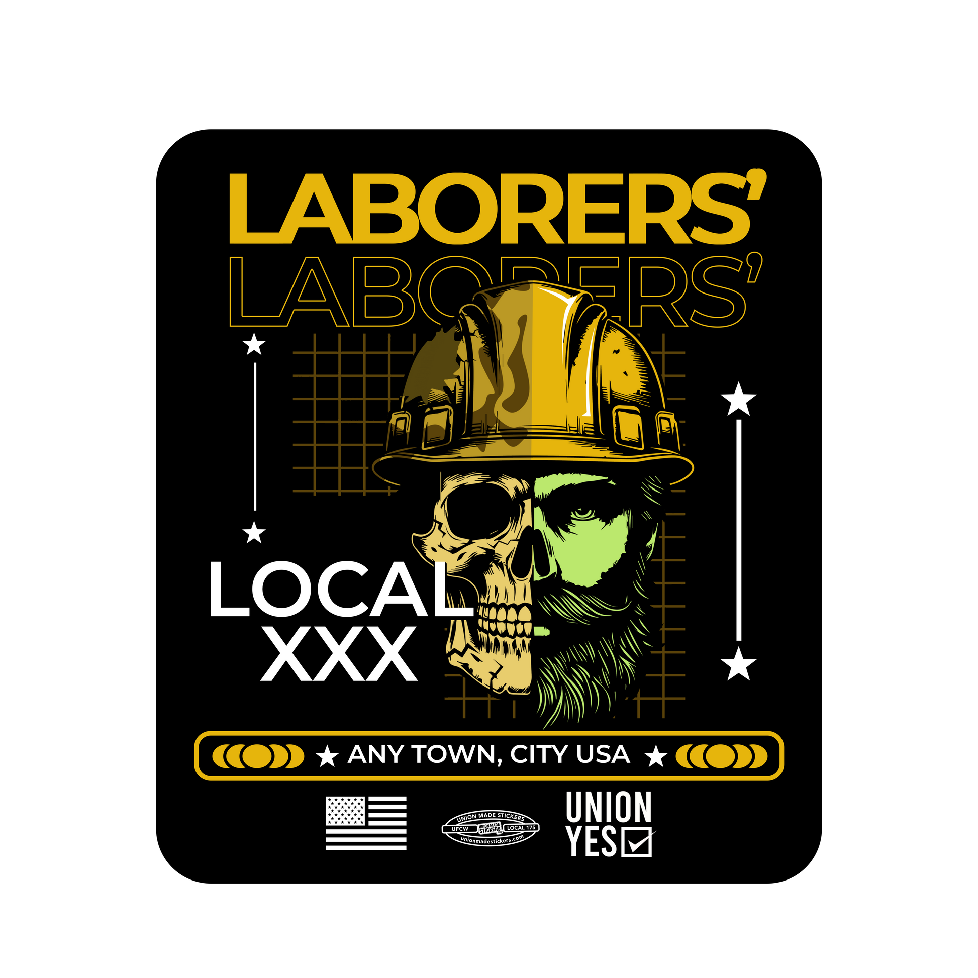 Hardhat Skull – Union Made Stickers
