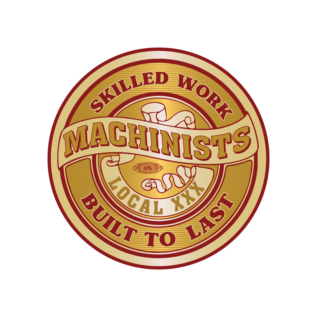 Machine Shop Sticker Custom Machinist Stickers – Union Made Stickers