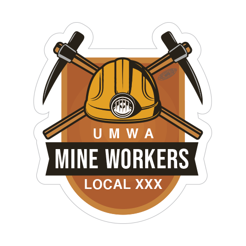 Custom Mine Worker Stickers – Union Made Stickers