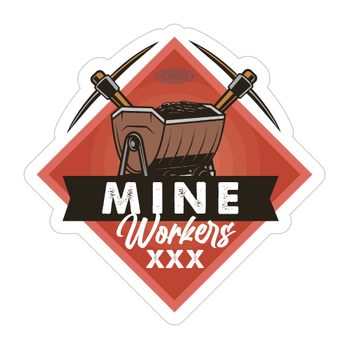 Custom Mine Worker Stickers – Union Made Stickers