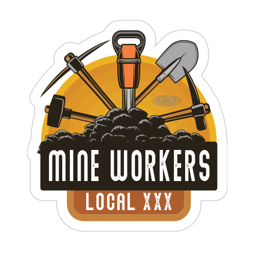 Custom Mine Worker Stickers – Union Made Stickers
