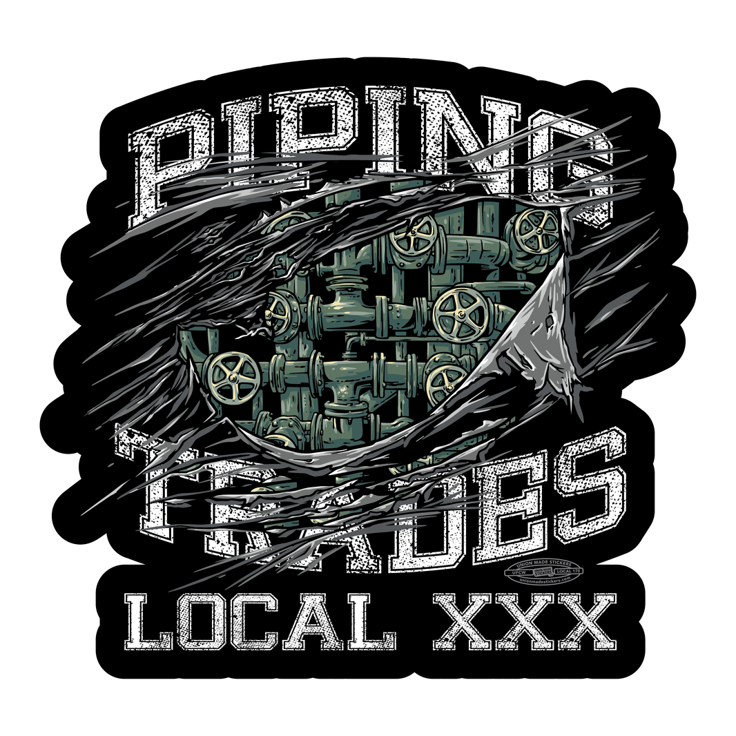 Custom Plumbing, Pipefitting, Sprinkler Fitting, and Welding Stickers ...