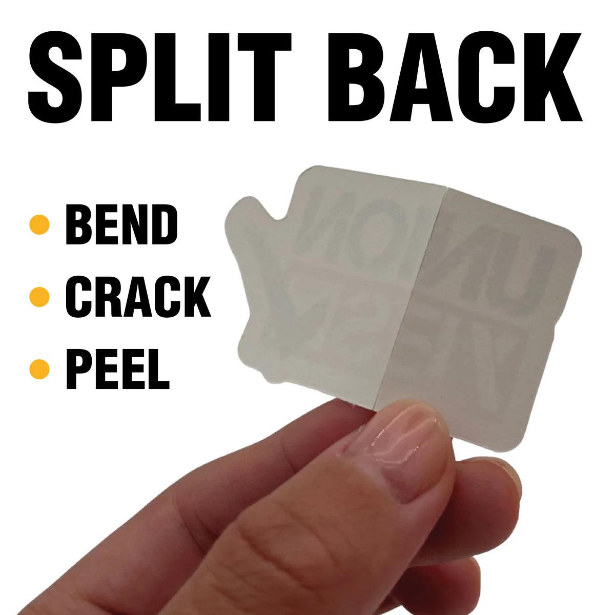 Custom Die Cut Split Back Stickers