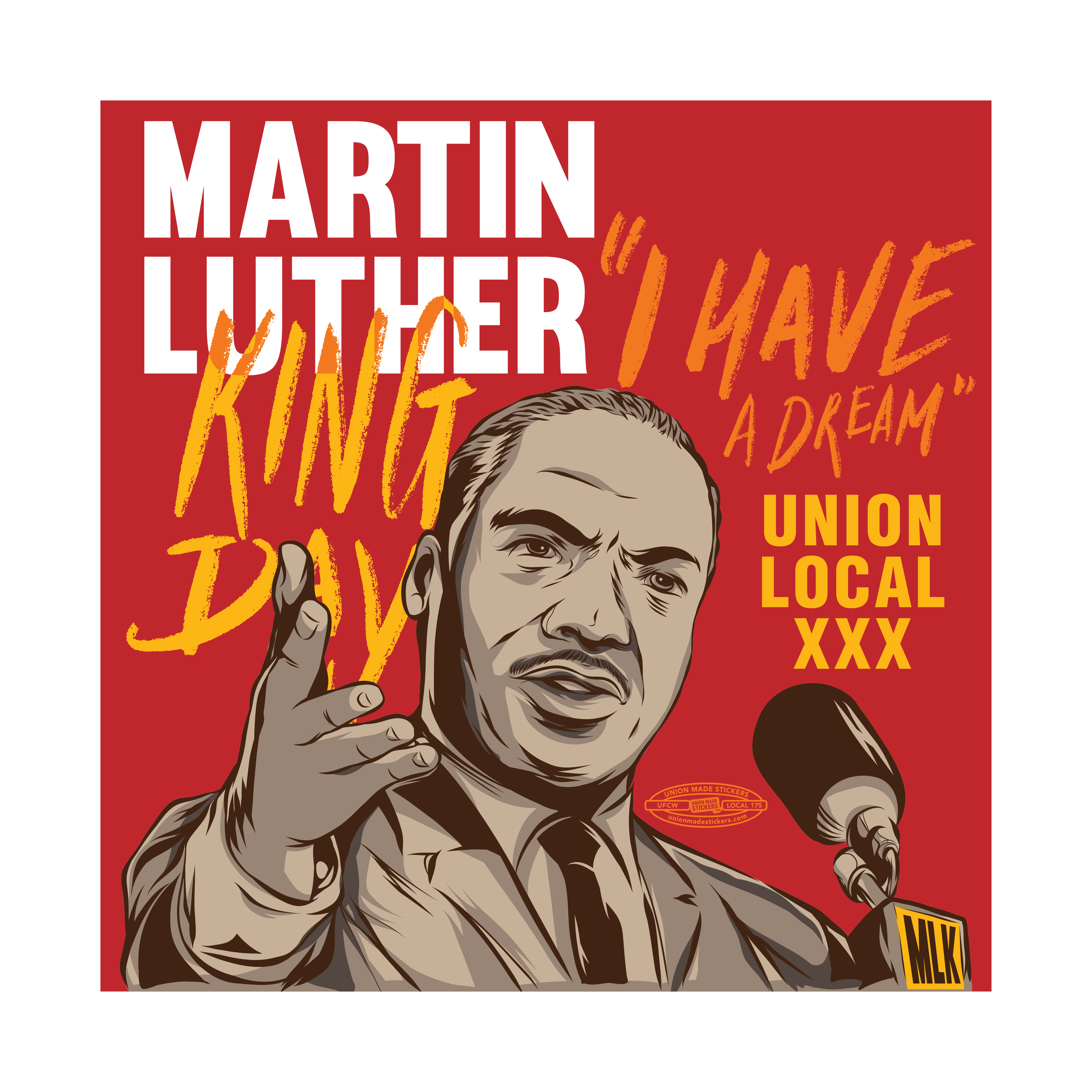 Mlk Stickers MLK Day – Union Made Stickers