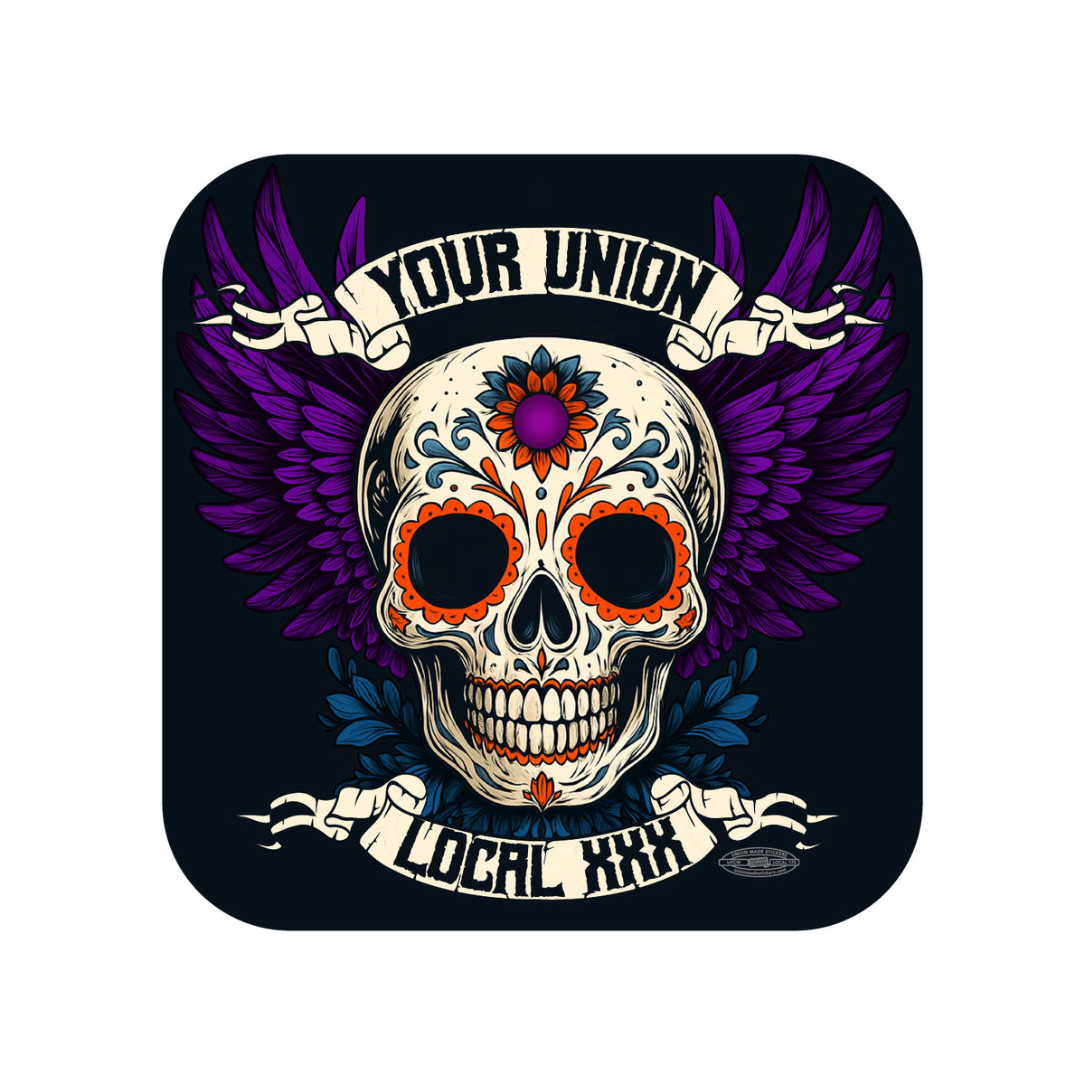 Sugar Skull - Square – Union Made Stickers