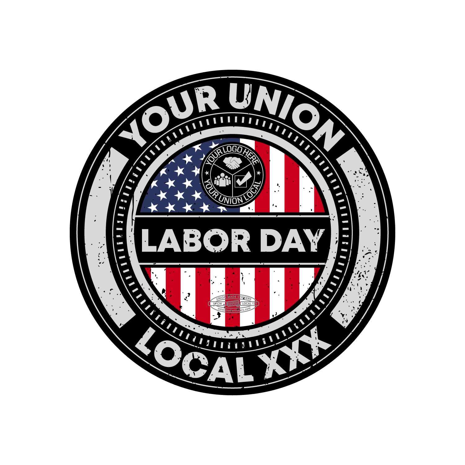USA Labor Day Stamp – Union Made Stickers