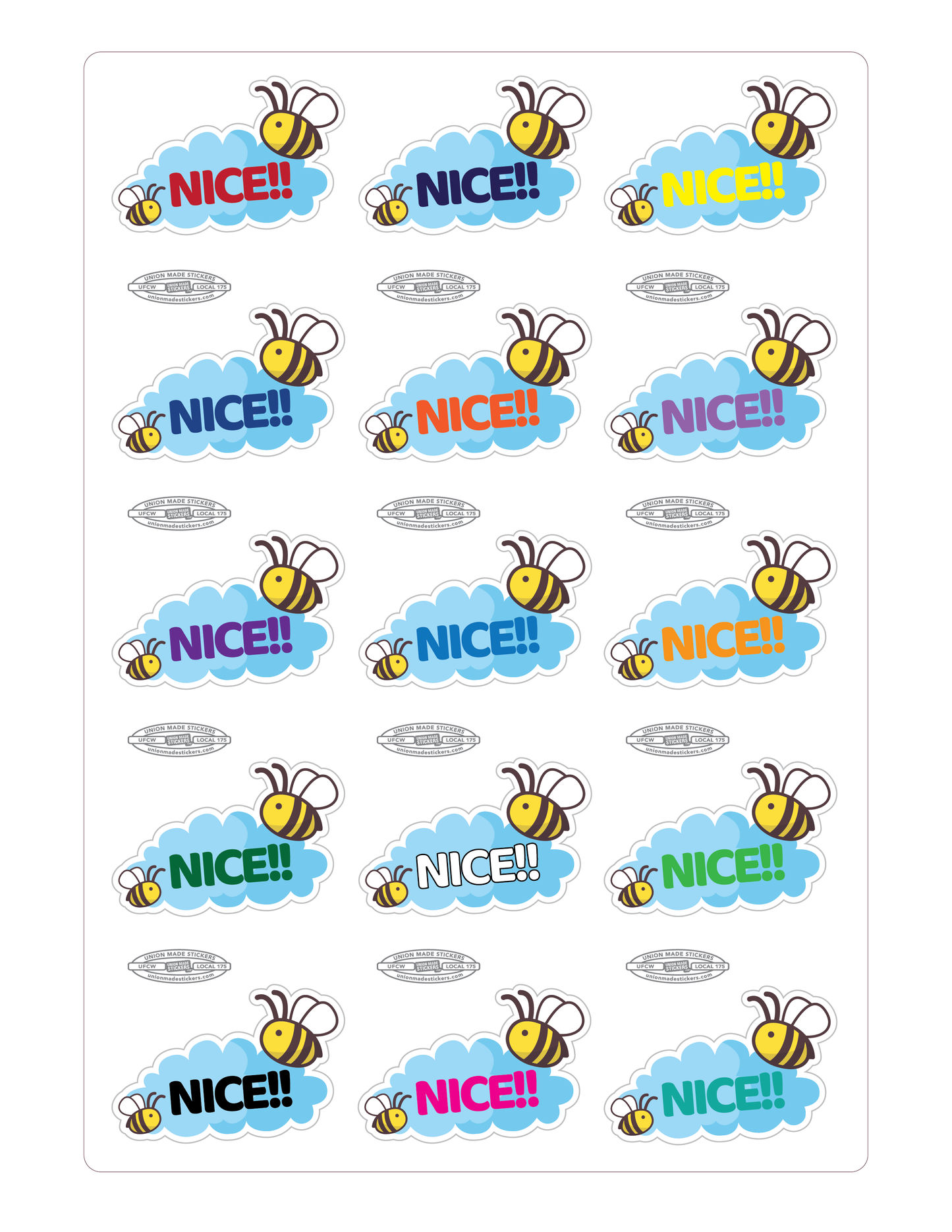 Bee Nice 7x10 Sheet 2 in