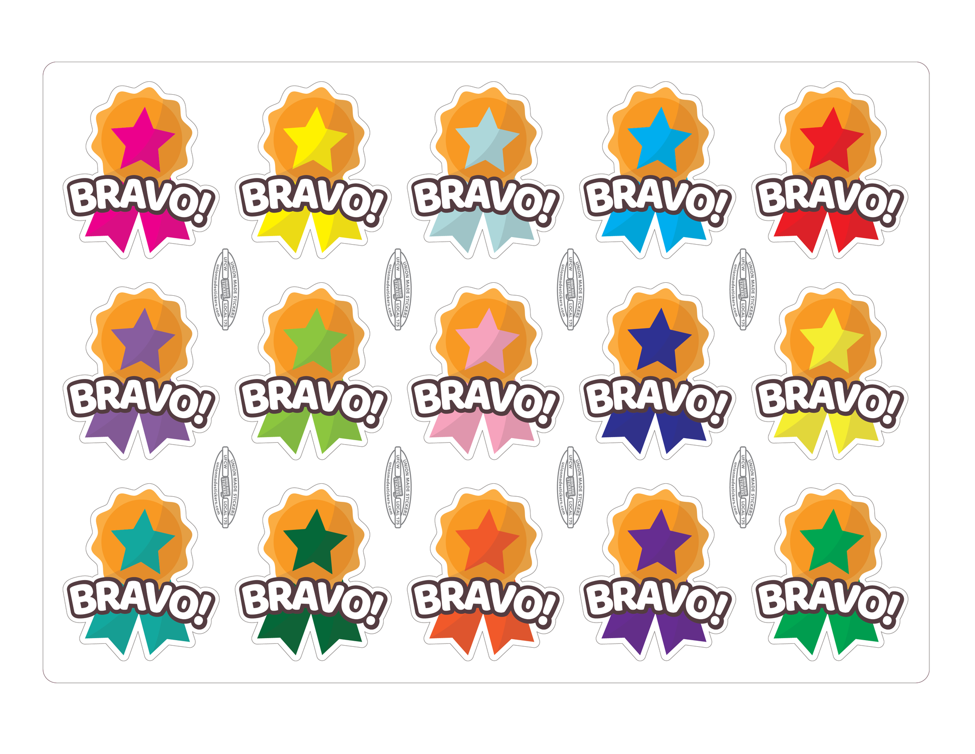 BRAVO 7x10 Sheet 2 in – Union Made Stickers