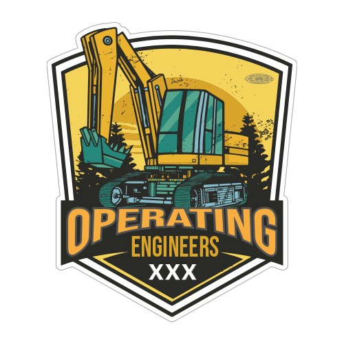 Custom Operating Engineer Stickers – Union Made Stickers