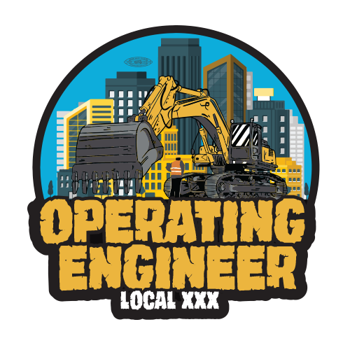 Custom Operating Engineer Stickers – Union Made Stickers